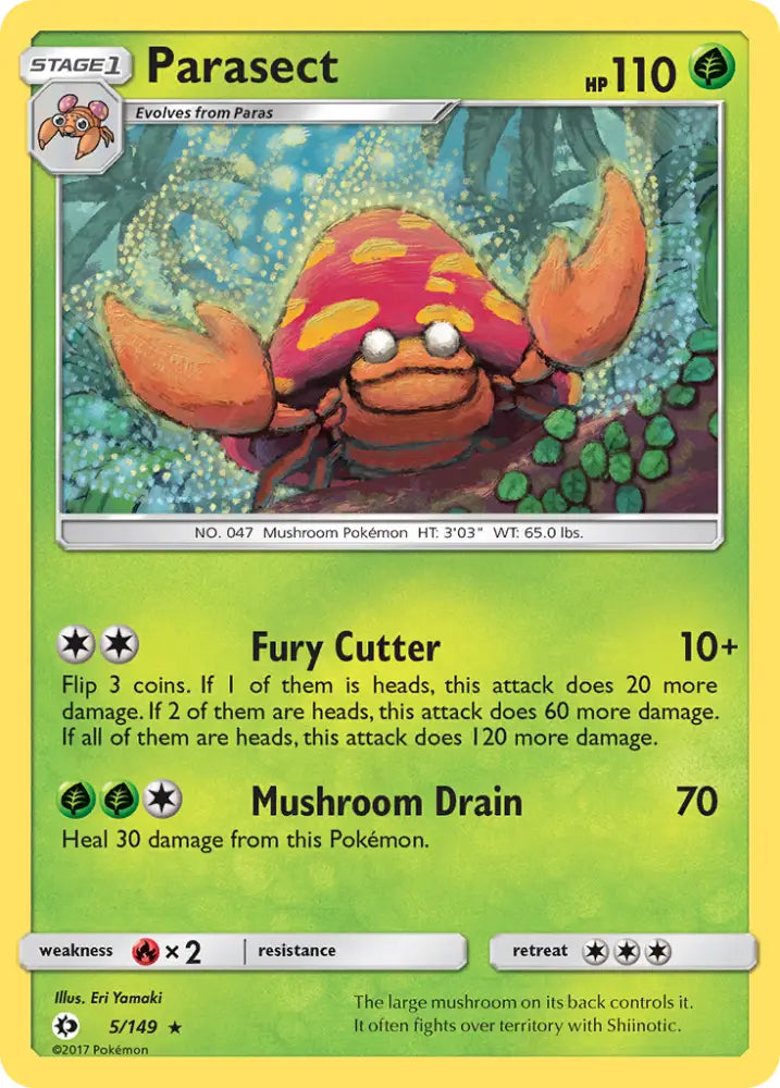 Parasect (5/149) [Sun & Moon: Base Set] - Pokemon Single