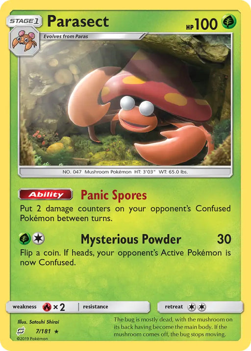 Parasect (7/181) [Sun & Moon: Team Up] - Pokemon Single
