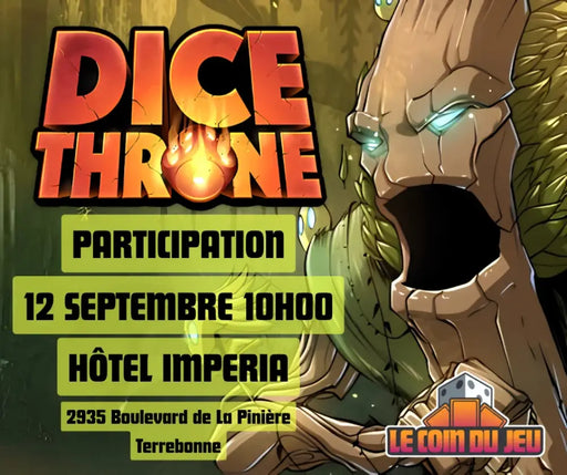 Participation Dicethrone 12 Septembre (Hotel Imperia) - Billet