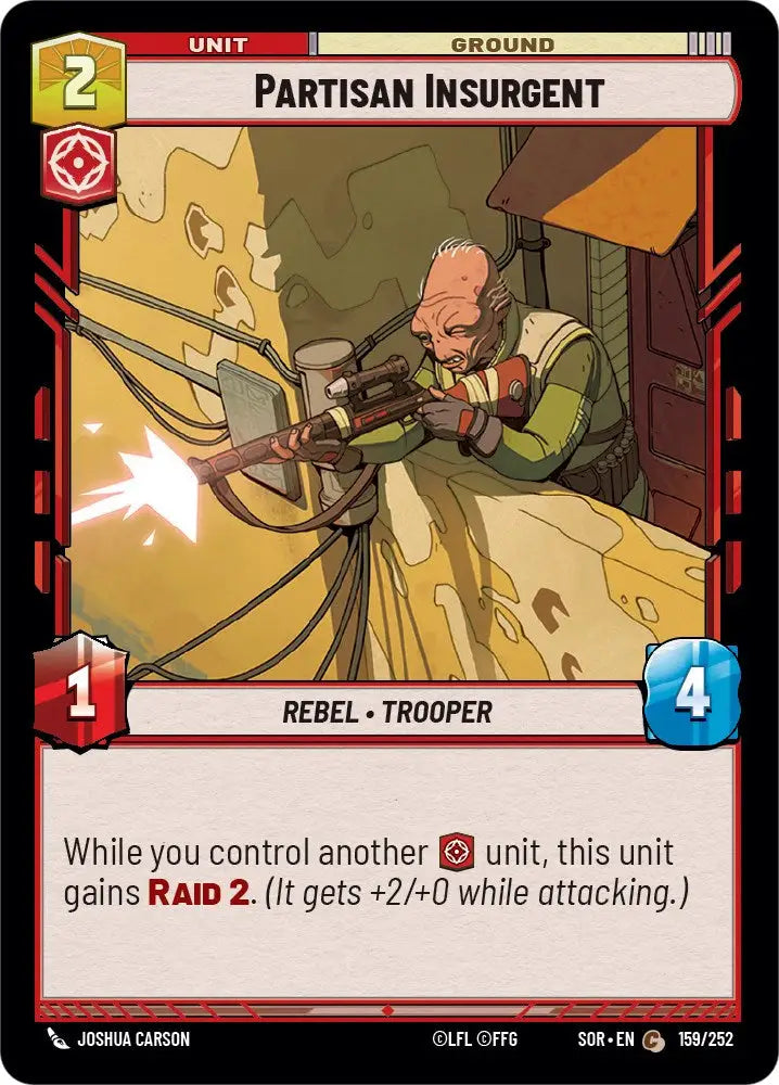 Partisan Insurgent (159/252) [Spark of Rebellion] - Star Wars: Unlimited Single