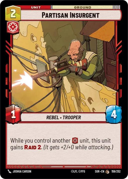 Partisan Insurgent (159/252) [Spark of Rebellion] - Star Wars: Unlimited Single