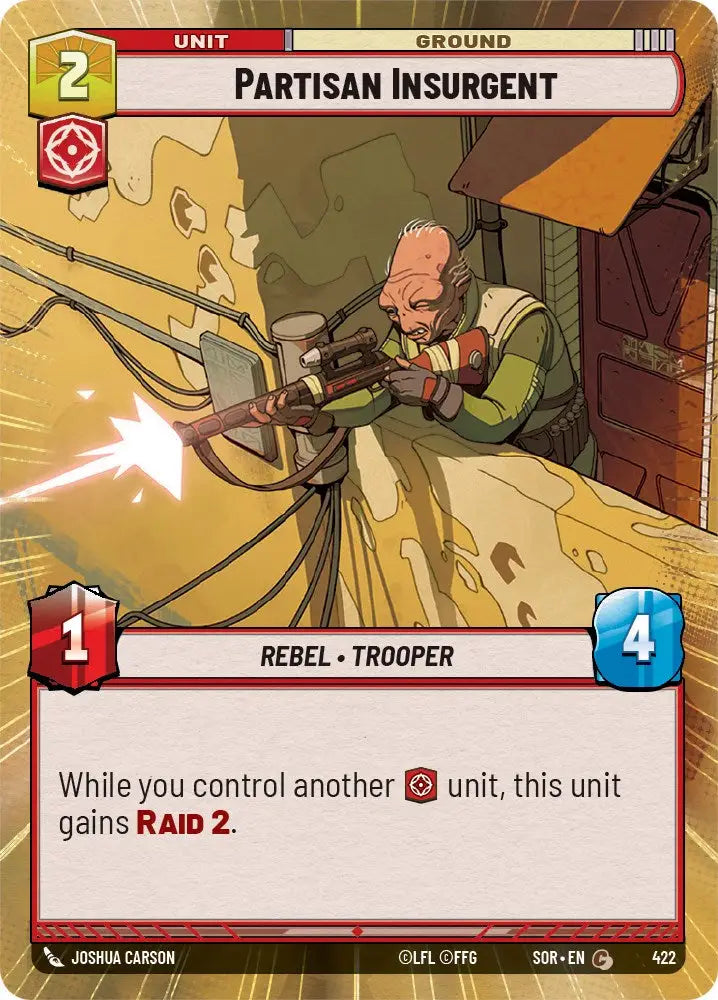Partisan Insurgent (Hyperspace) (422) [Spark of Rebellion] - Star Wars: Unlimited Single