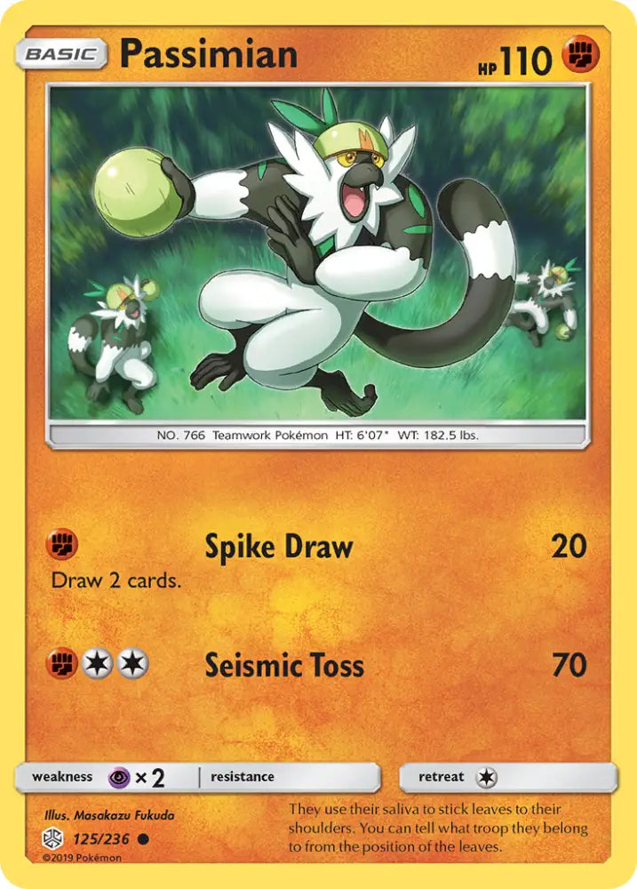 Passimian (125/236) [Sun & Moon: Cosmic Eclipse] - Pokemon Single