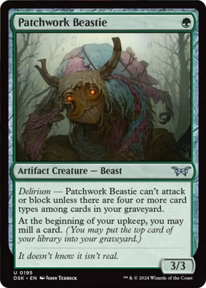 Patchwork Beastie [Duskmourn: House of Horror] - MTG Single