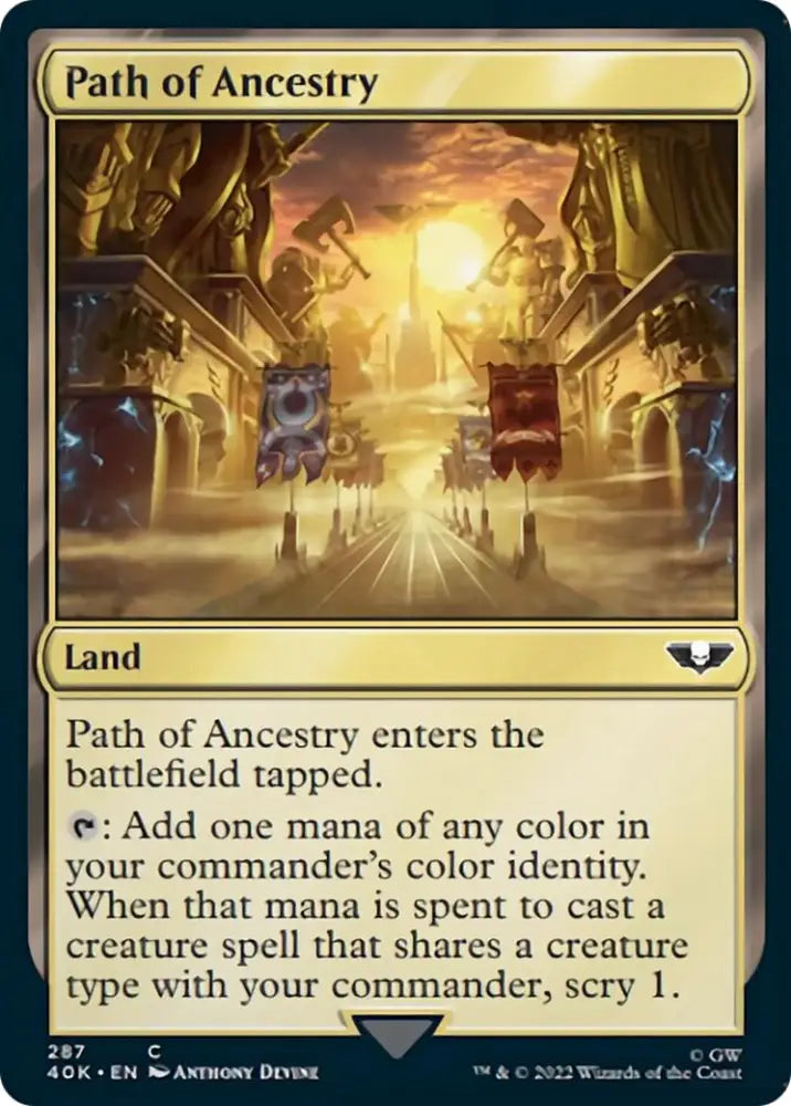 Path of Ancestry (Surge Foil) [Warhammer 40,000] - MTG Single