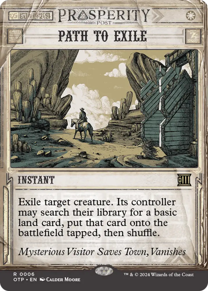 Path to Exile [Outlaws of Thunder Junction: Breaking News] - MTG Single
