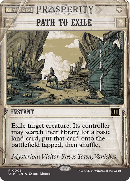Path to Exile [Outlaws of Thunder Junction: Breaking News] - MTG Single