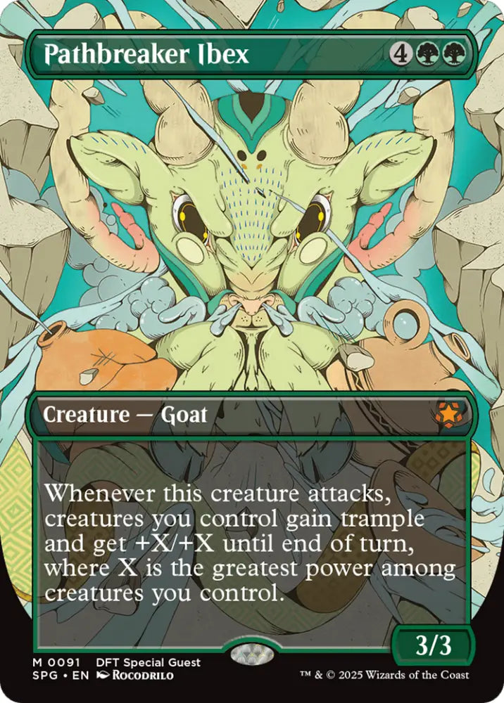 Pathbreaker Ibex (Borderless) [Aetherdrift Special Guests] - MTG Single