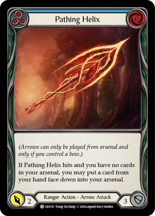Pathing Helix (Blue) [Crucible of War 1st Edition] 1st Edition Rainbow Foil - Flesh And Blood Single