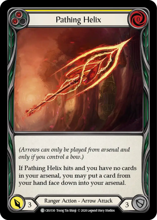 Pathing Helix (Yellow) [Crucible of War 1st Edition] 1st Edition Rainbow Foil - Flesh And Blood Single
