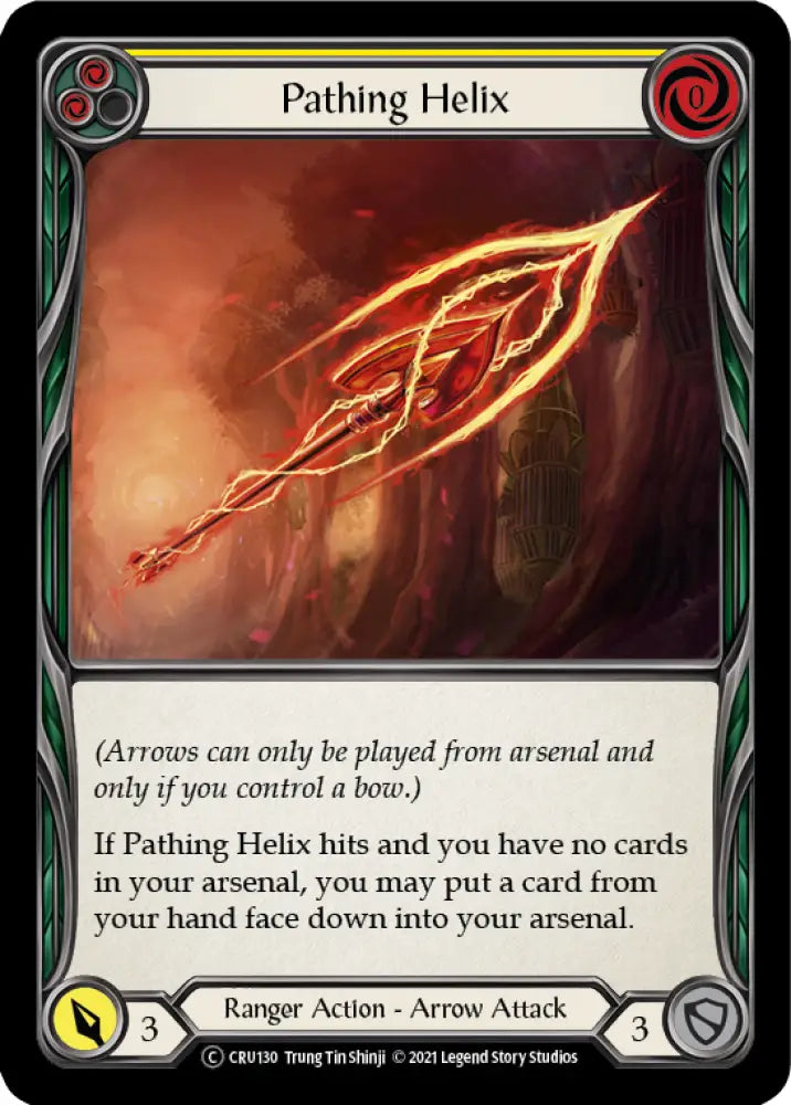 Pathing Helix (Yellow) [Crucible of War Unlimited] Unlimited Rainbow Foil - Flesh And Blood Single