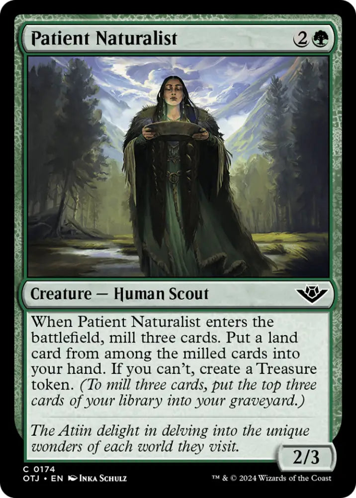 Patient Naturalist [Outlaws of Thunder Junction] - MTG Single