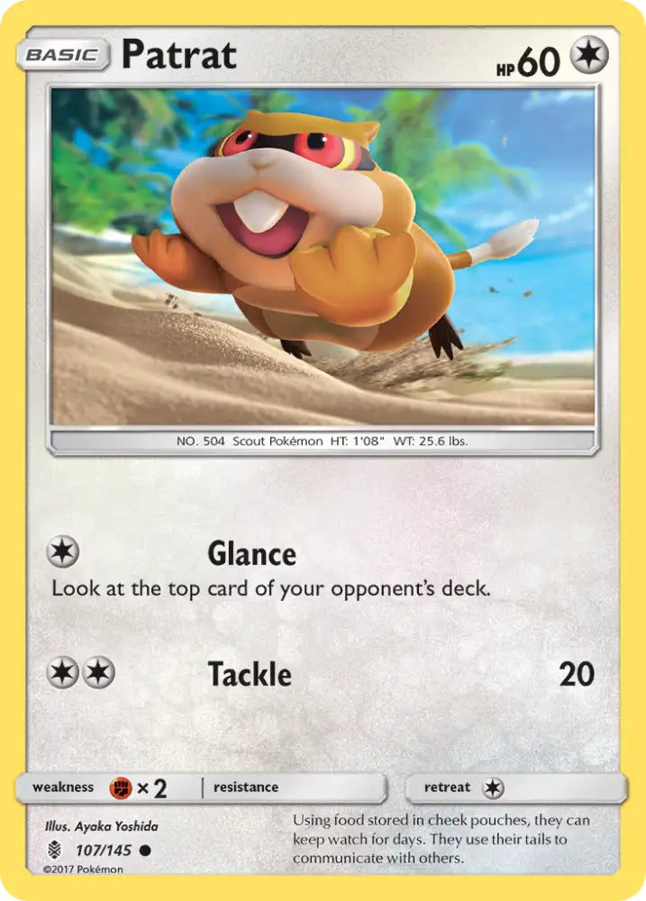 Patrat (107/145) [Sun & Moon: Guardians Rising] - Pokemon Single