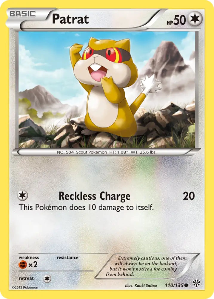 Patrat (110/135) [Black & White: Plasma Storm] - Pokemon Single