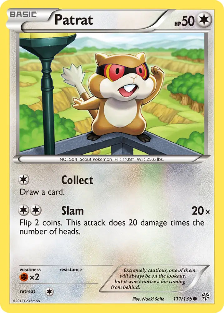 Patrat (111/135) [Black & White: Plasma Storm] - Pokemon Single