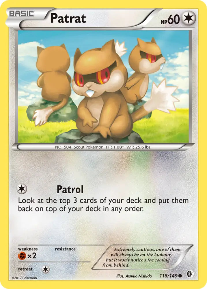 Patrat (118/149) [Black & White: Boundaries Crossed] - Pokemon Single