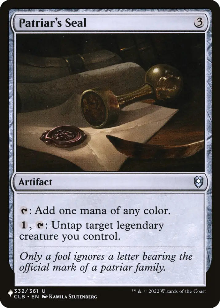 Patriar’s Seal [The List] - MTG Single
