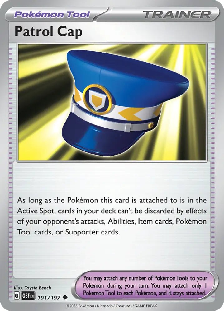 Patrol Cap (191/197) [Scarlet & Violet: Obsidian Flames] - Pokemon Single