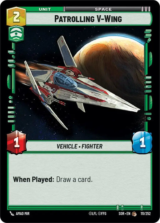 Patrolling V-Wing (111/252) [Spark of Rebellion] - Star Wars: Unlimited Single