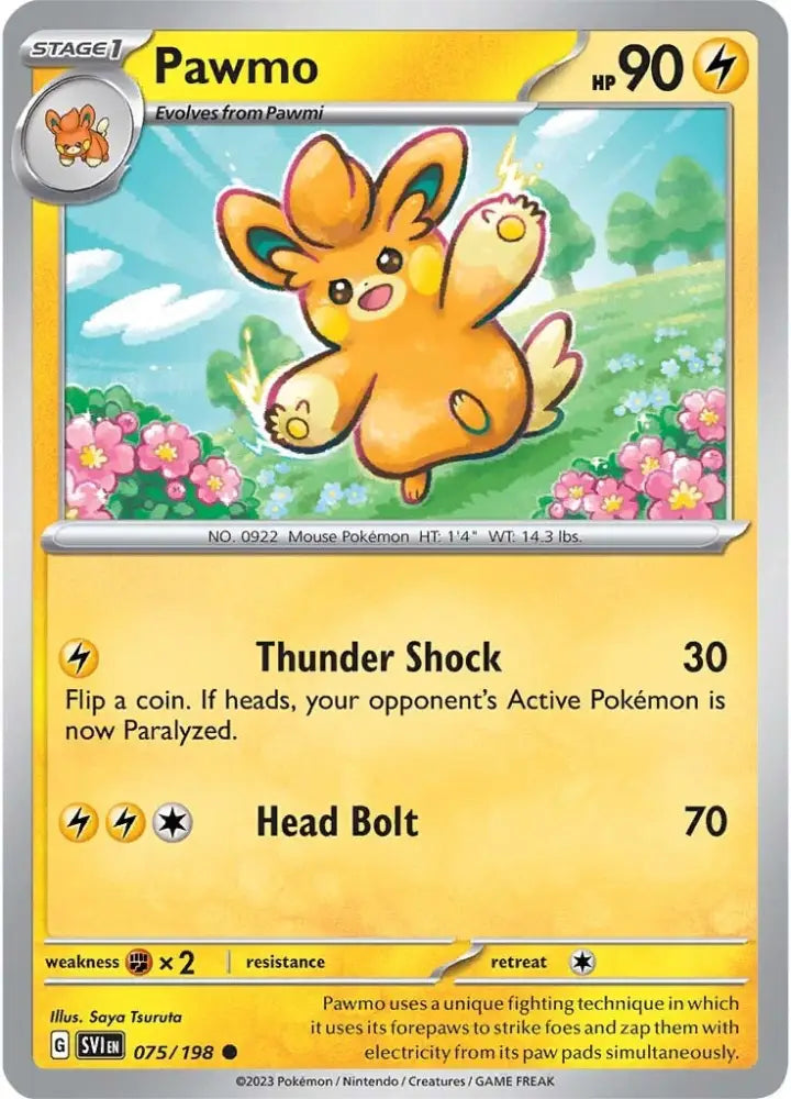 Pawmo (075/198) [Scarlet & Violet: Base Set] - Pokemon Single