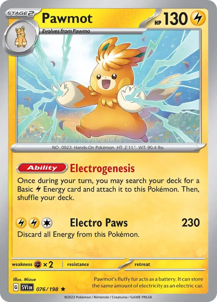 Pawmot (076/198) (Theme Deck Exclusive) [Scarlet & Violet: Base Set] - Pokemon Single