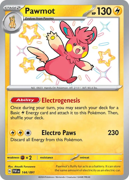 Pawmot (144/091) [Scarlet & Violet: Paldean Fates] - Pokemon Single