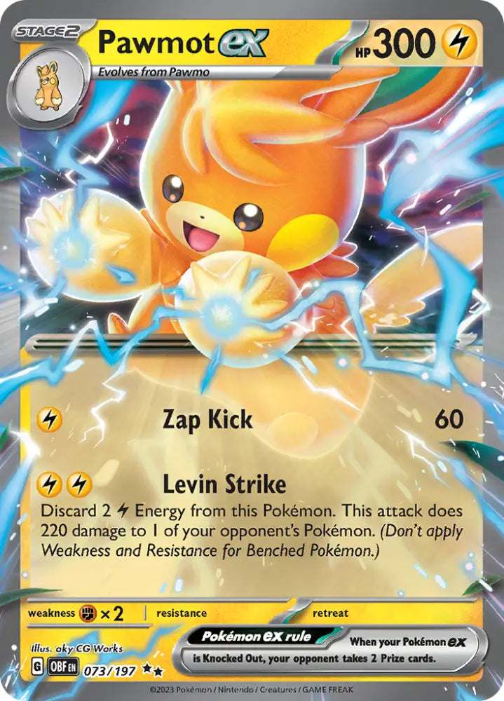 Pawmot ex (073/197) [Scarlet & Violet: Obsidian Flames] - Pokemon Single