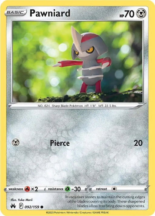 Pawniard (092/159) (92) [Sword & Shield: Crown Zenith] - Pokemon Single