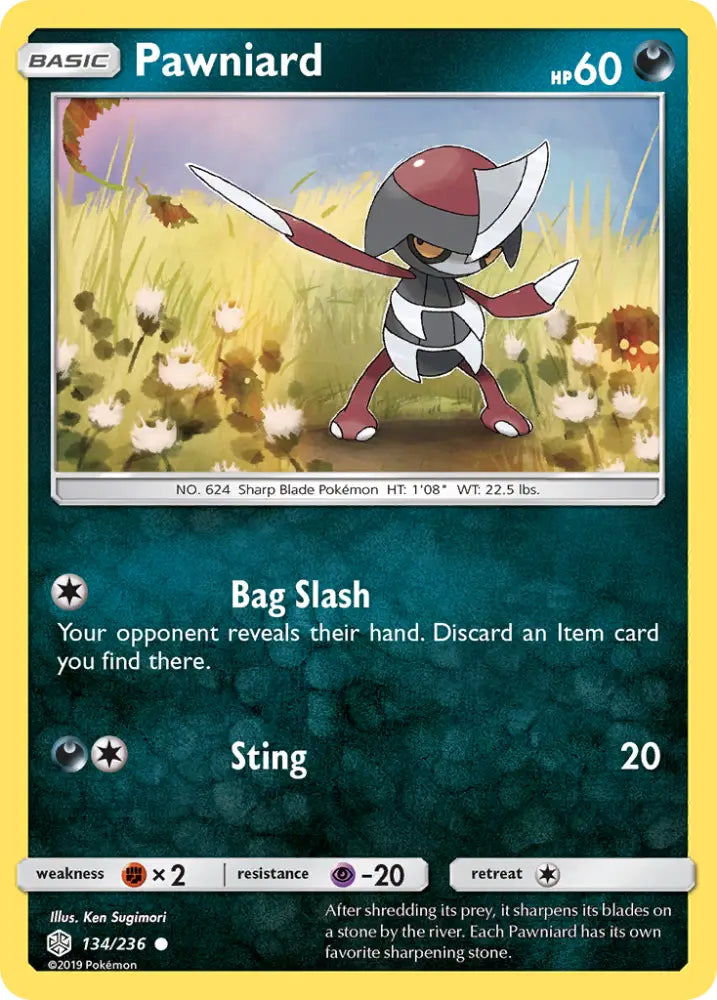 Pawniard (134/236) [Sun & Moon: Cosmic Eclipse] - Pokemon Single