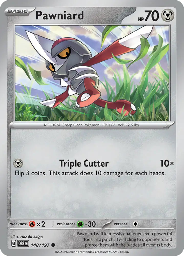 Pawniard (148/197) [Scarlet & Violet: Obsidian Flames] - Pokemon Single