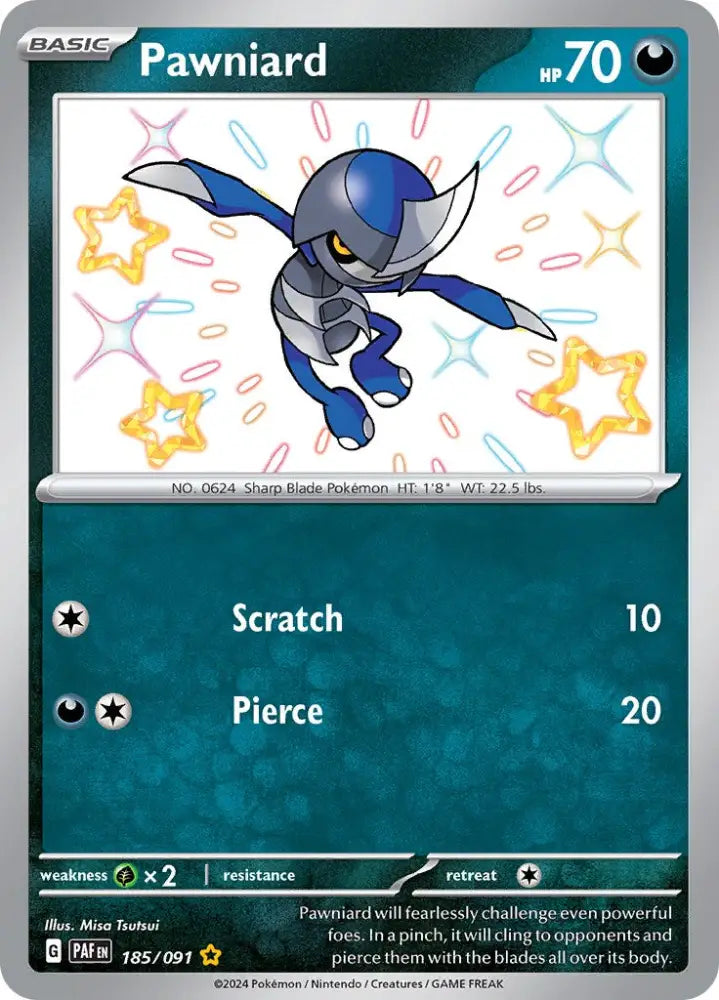Pawniard (185/091) [Scarlet & Violet: Paldean Fates] - Pokemon Single
