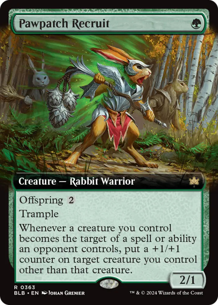 Pawpatch Recruit (Extended Art) [Bloomburrow] - MTG Single