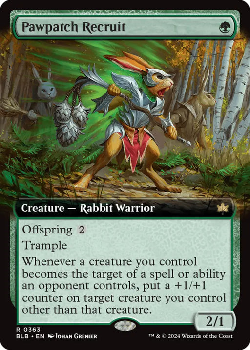 Pawpatch Recruit (Extended Art) [Bloomburrow] - MTG Single