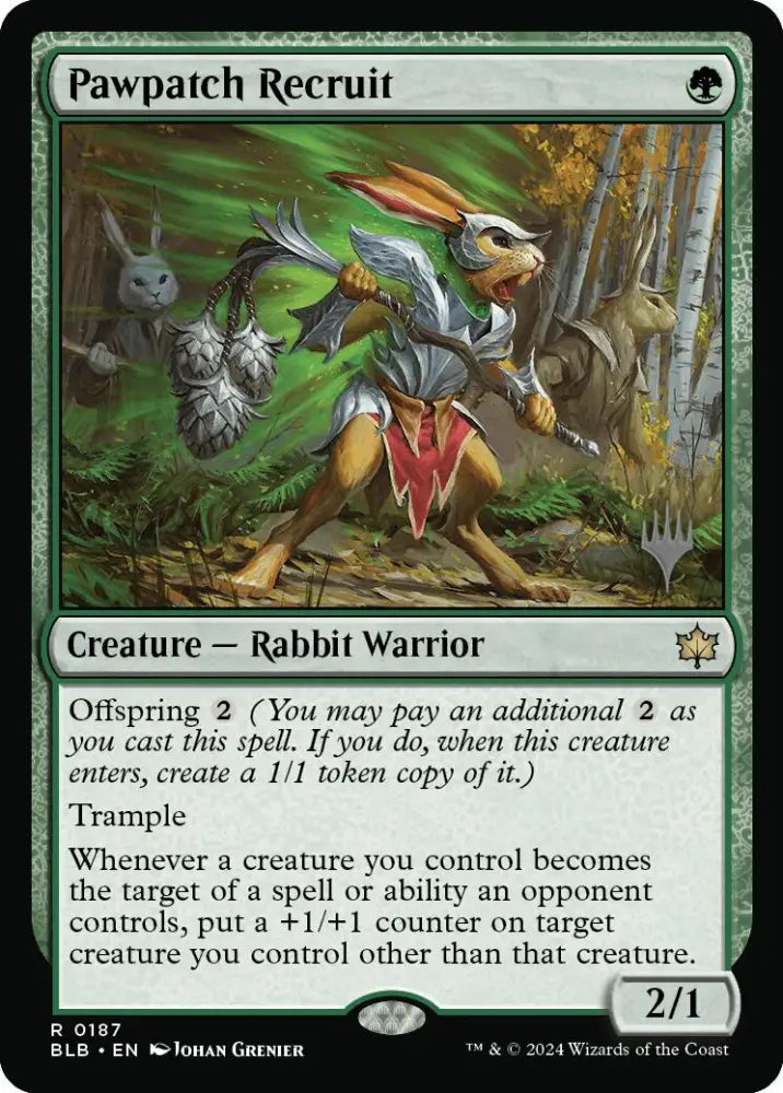 Pawpatch Recruit (Promo Pack) [Bloomburrow Promos] - MTG Single