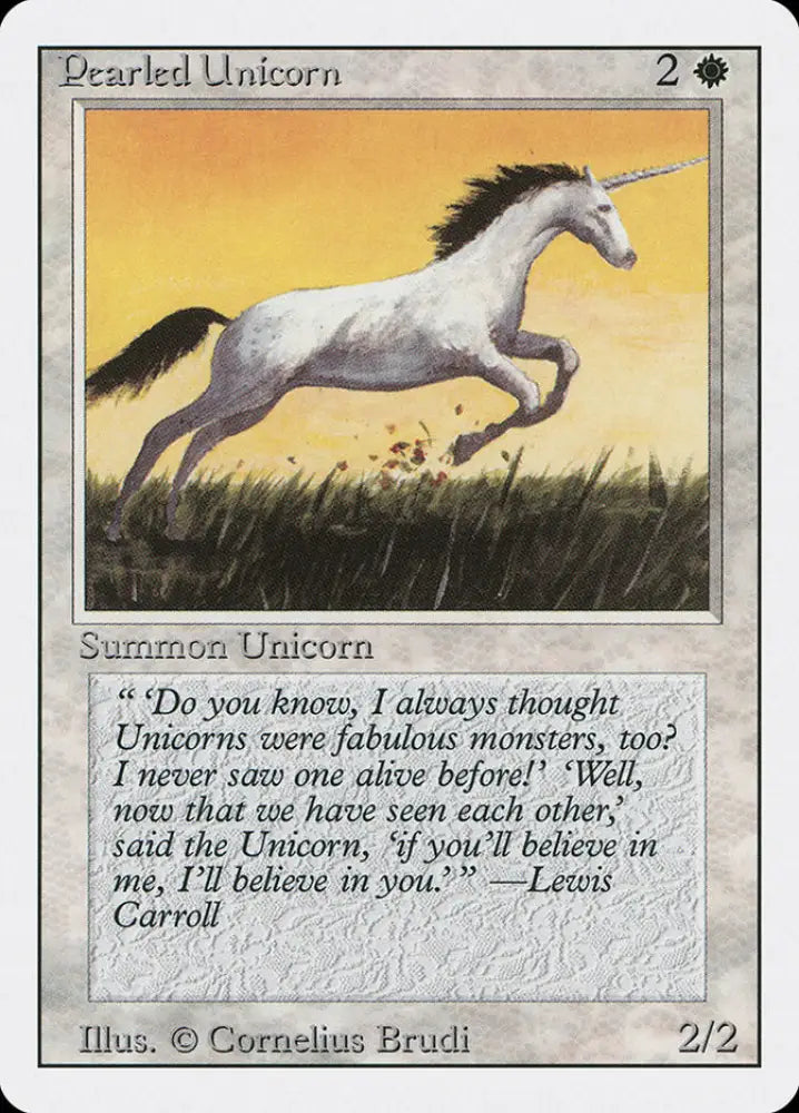 Pearled Unicorn [Revised Edition] - MTG Single