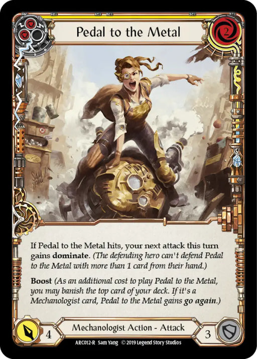 Pedal to the Metal (Yellow) [Arcane Rising 1st Edition] 1st Edition Normal - Flesh And Blood Single