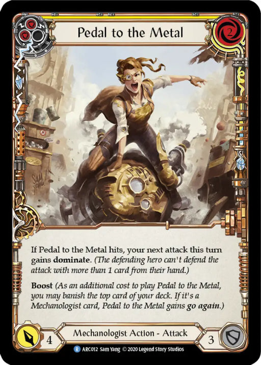 Pedal to the Metal (Yellow) [Arcane Rising Unlimited] Unlimited Normal - Flesh And Blood Single