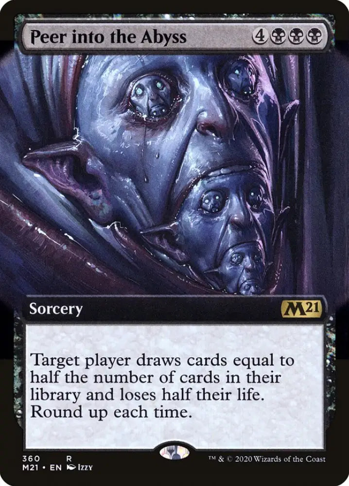Peer into the Abyss (Extended Art) [Core Set 2021] - MTG Single