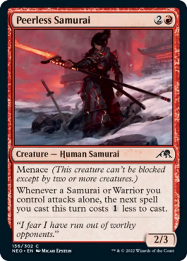 Peerless Samurai [Kamigawa: Neon Dynasty] - MTG Single