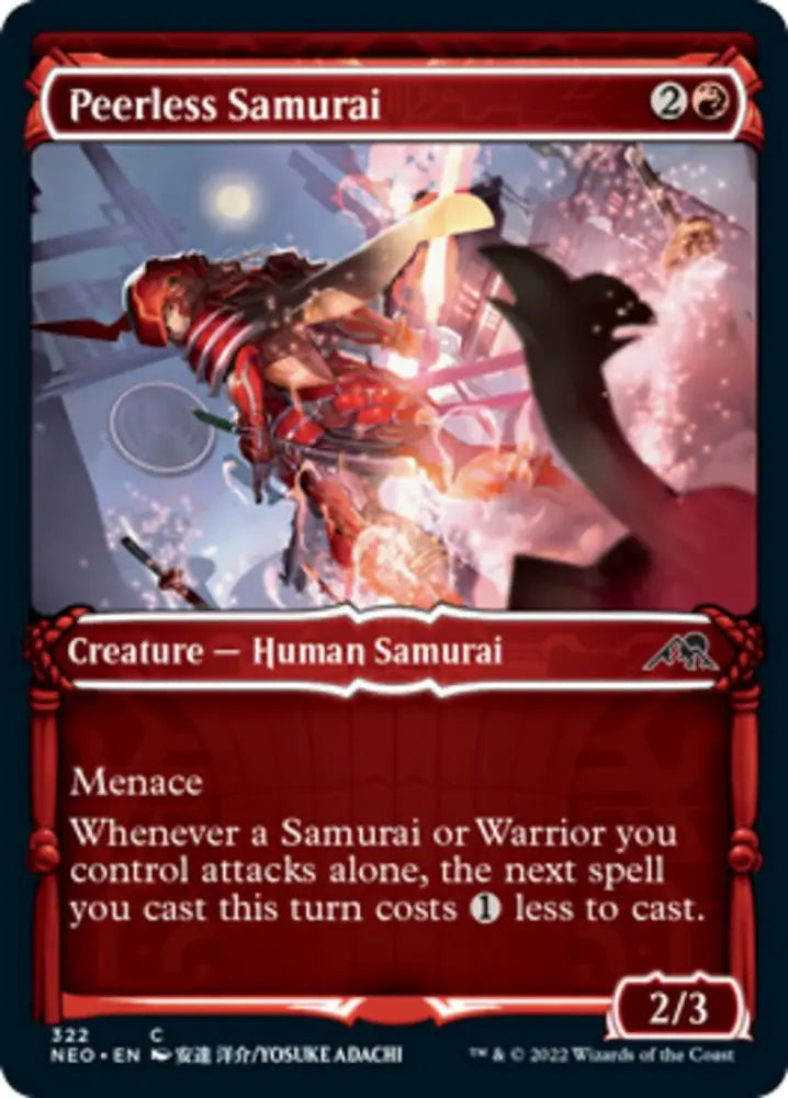 Peerless Samurai (Showcase Samurai) [Kamigawa: Neon Dynasty] - MTG Single