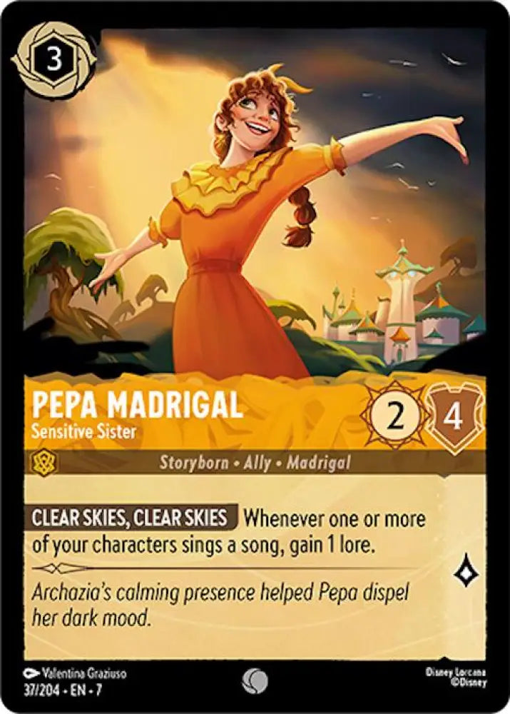 Pepa Madrigal - Sensitive Sister (37/204) [Archazia’s Island] - Lorcana Single