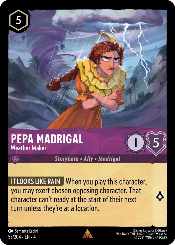 Pepa Madrigal - Weather Maker (53/204) [Ursula’s Return] - Lorcana Single