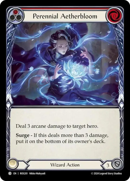 Perennial Aetherbloom (Red) [Rosetta] Rainbow Foil - Flesh And Blood Single