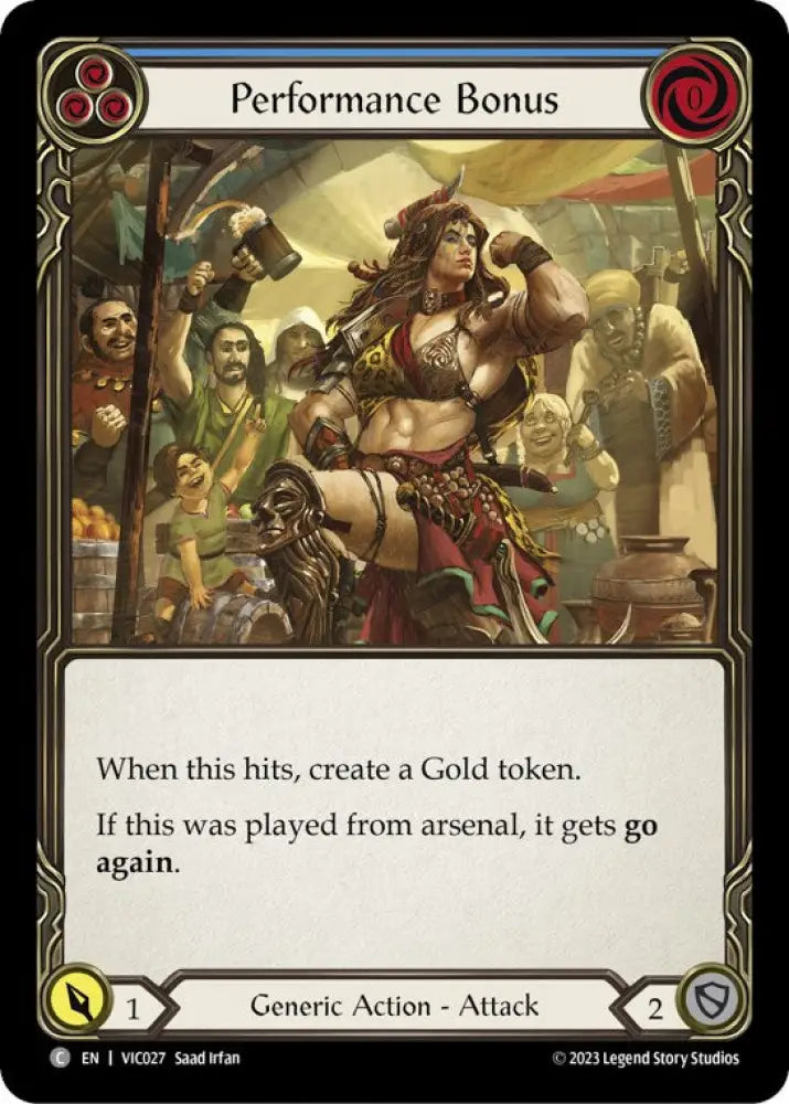 Performance Bonus (Blue) [Heavy Hitters] (Victor Blitz Deck) - Flesh And Blood Single