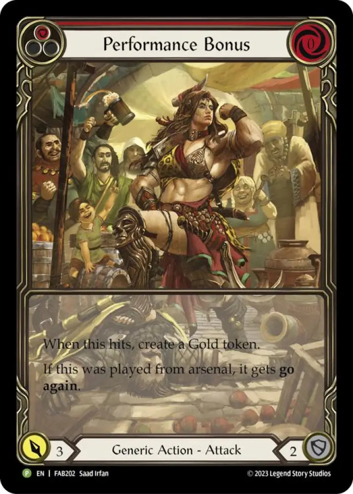 Performance Bonus (Red) (Cold Foil) [FAB202] (Promo) Rainbow Foil - Flesh And Blood Single