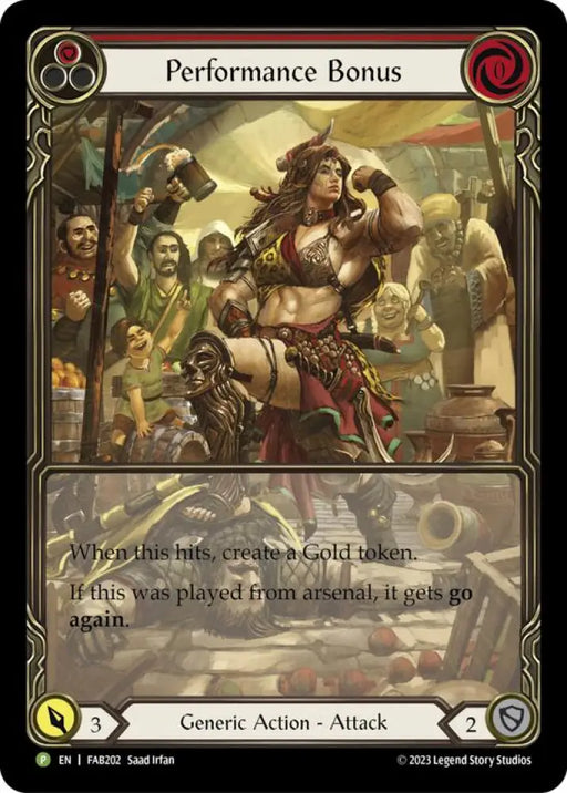Performance Bonus (Red) (Cold Foil) [FAB202] (Promo) Rainbow Foil - Flesh And Blood Single