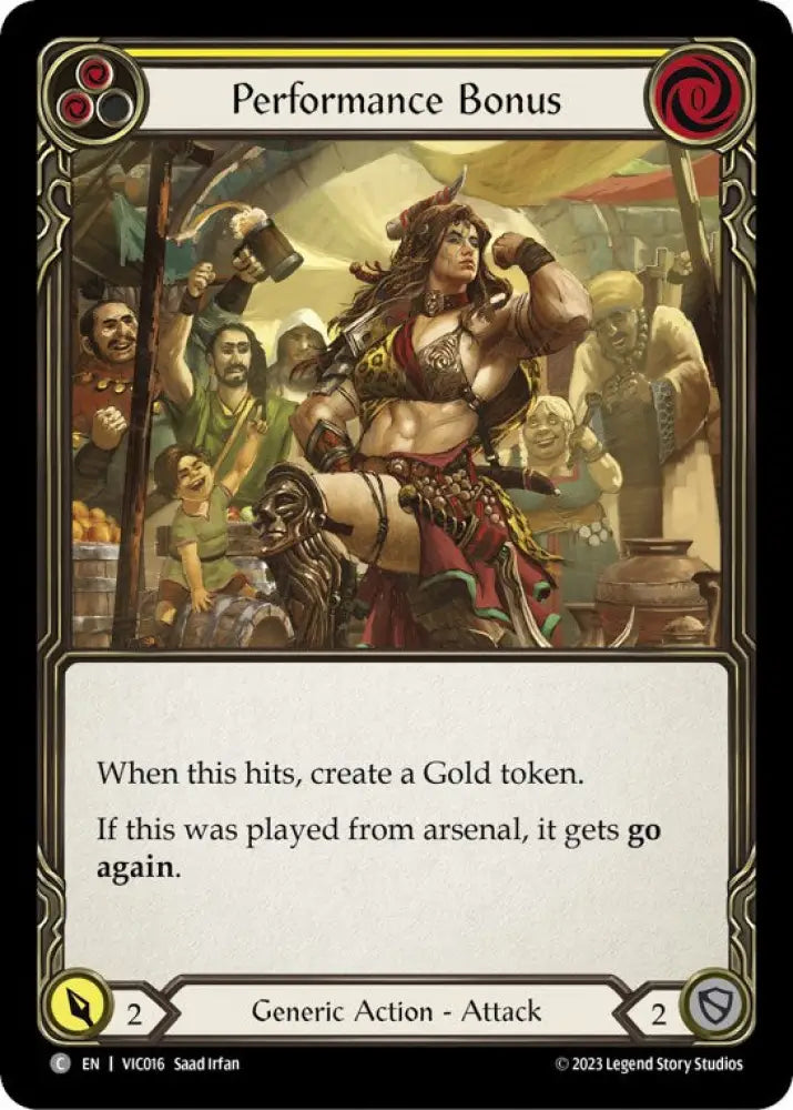 Performance Bonus (Yellow) [Heavy Hitters] (Victor Blitz Deck) - Flesh And Blood Single