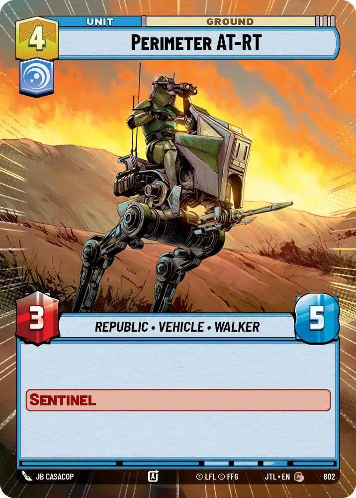 Perimeter AT-RT (Hyperspace Foil) (802) [Jump to Lightspeed] - Star Wars: Unlimited Single