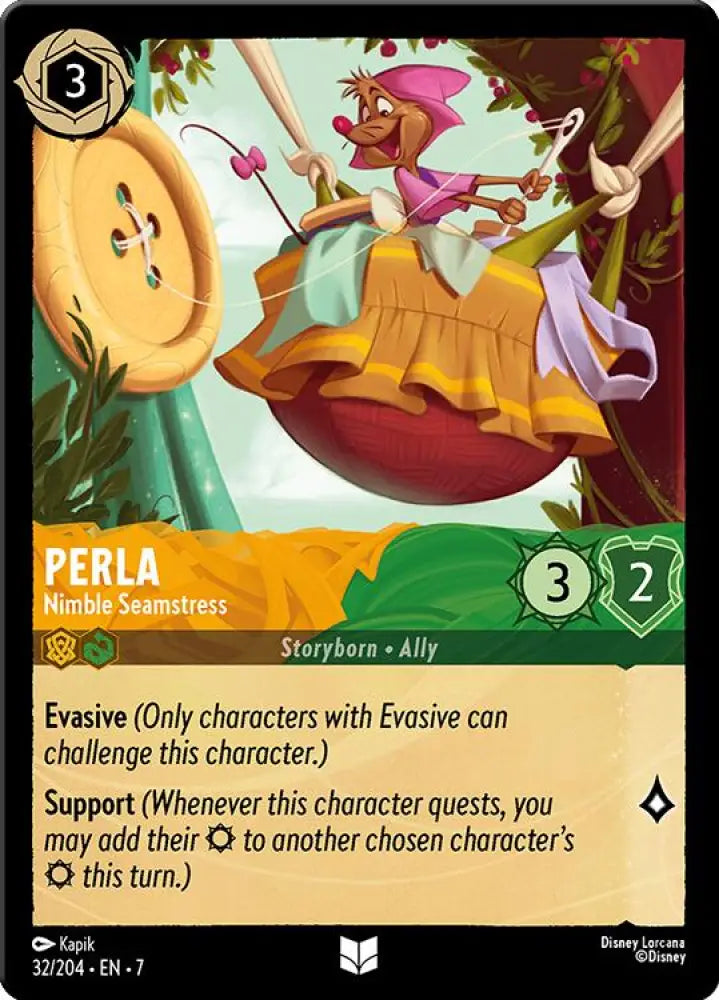 Perla - Nimble Seamstress (32/204) [Archazia’s Island] - Lorcana Single