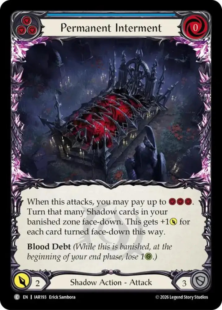 Permanent Interment (Blue) (IAR193) [Usurp the Shadow Throne]